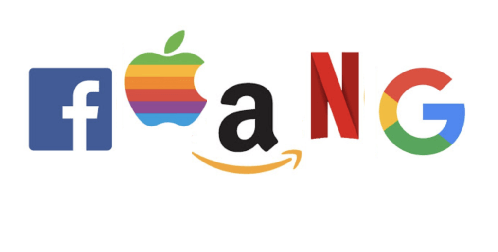 Logos of 5 FAANG companies