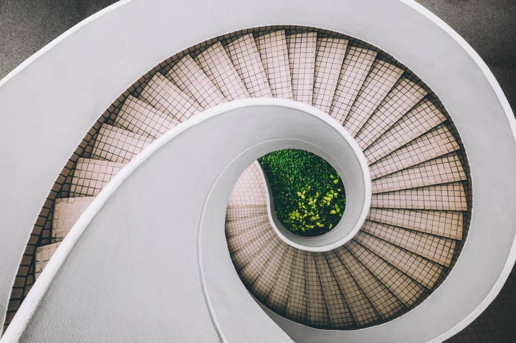 Structure of spiral staircase