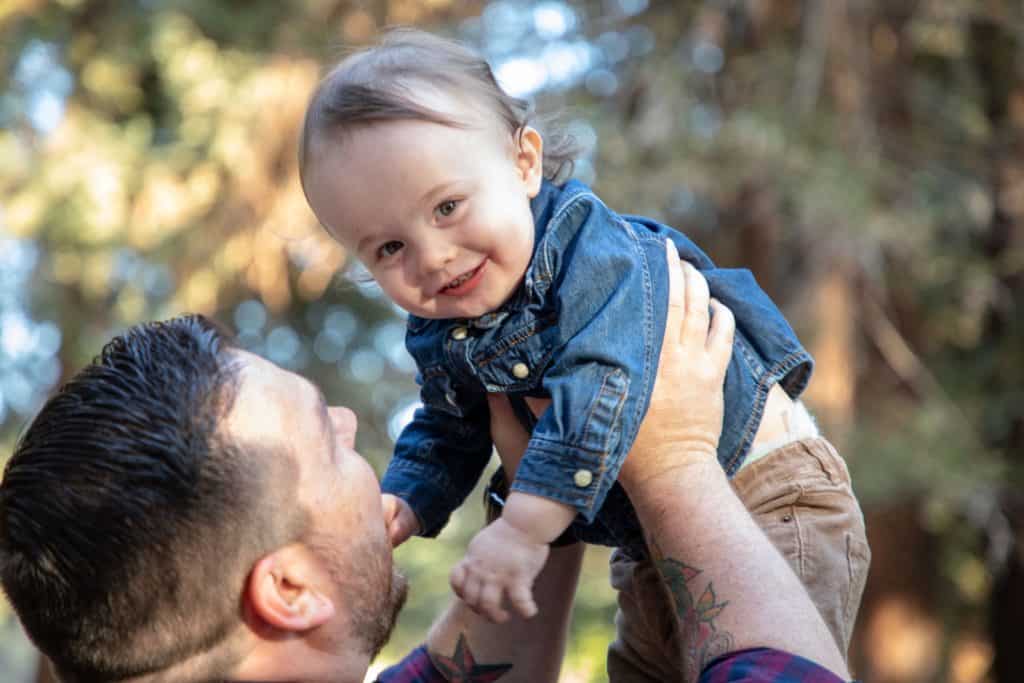 Young son and father know their why