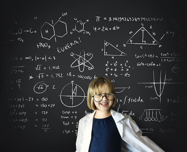 Child with strong math and science skills