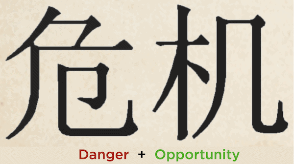 Crisis = Danger + Opportunity