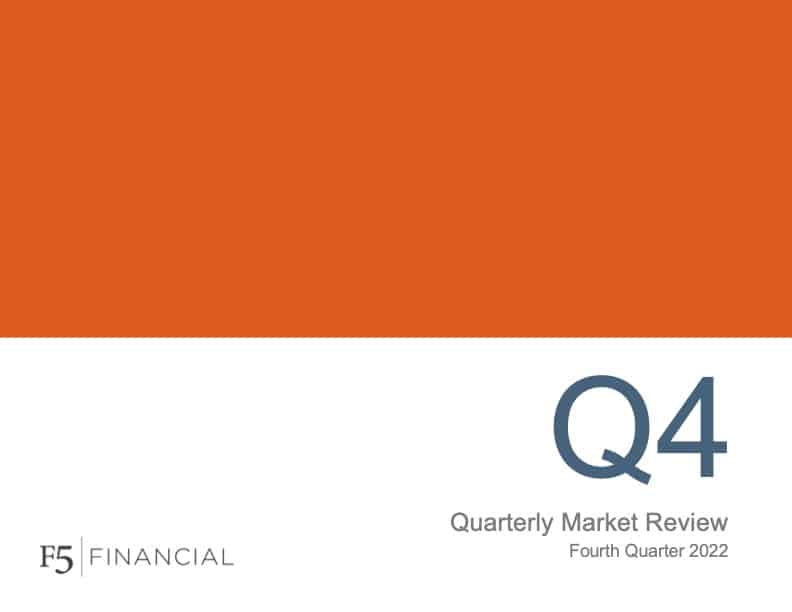 Quarterly Market Review – Fourth Quarter 2022 | F5 Financial is a fee only wealth management firm with a holistic approach to financial planning, personal goals, and behavioral change.