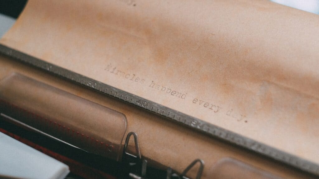paper in typewriter